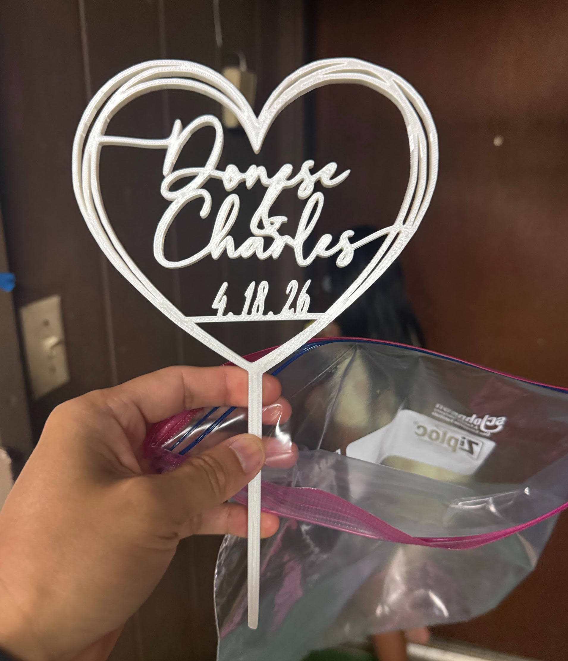 Custom 3D Printed Cake Topper Oahu